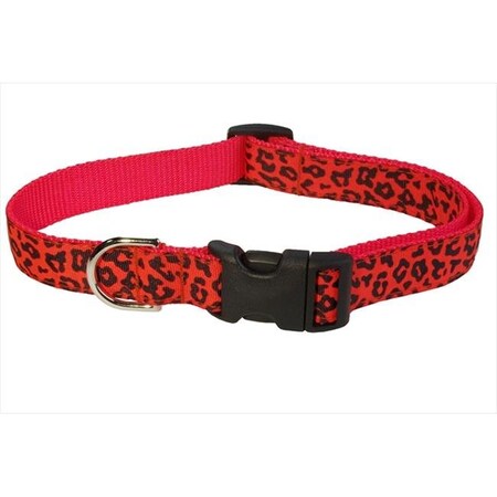 Sassy Dog Wear Sassy Dog Wear LEOPARD-ORANGE3-C Leopard Dog Collar; Orange - Medium LEOPARD-ORANGE3-C
